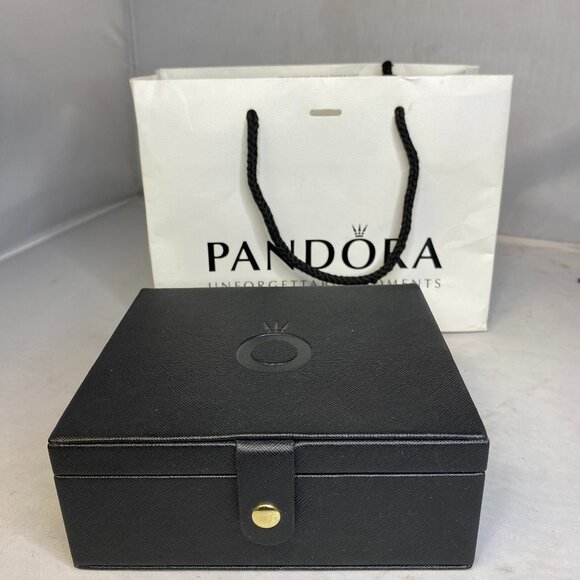 Pandora black velvet Limited Edition Jewelry Box travel - Picture 1 of 4